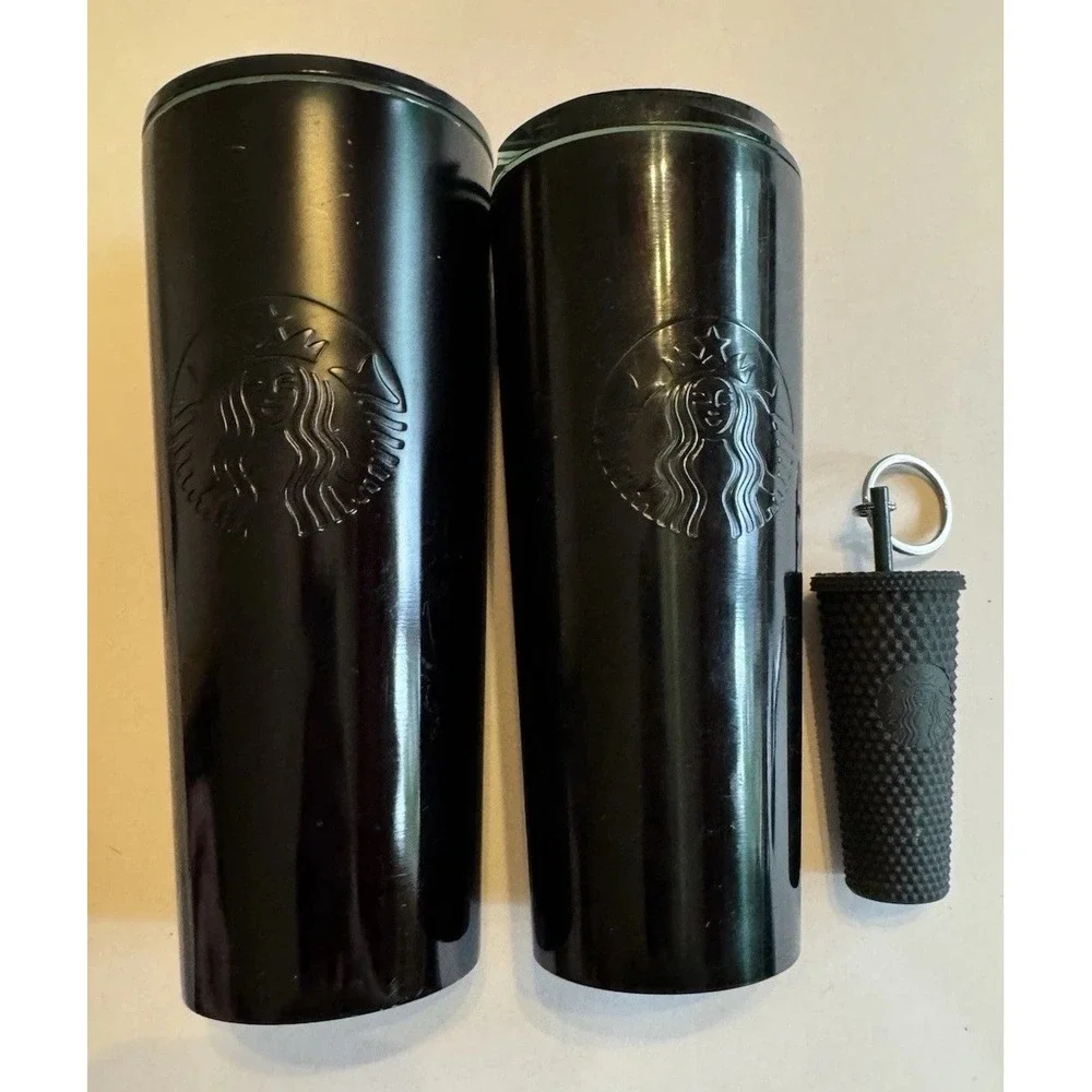 Starbucks Green Tumblers 16oz & 24oz‎ + Mini Keychain Cup Set – Collectible Lot